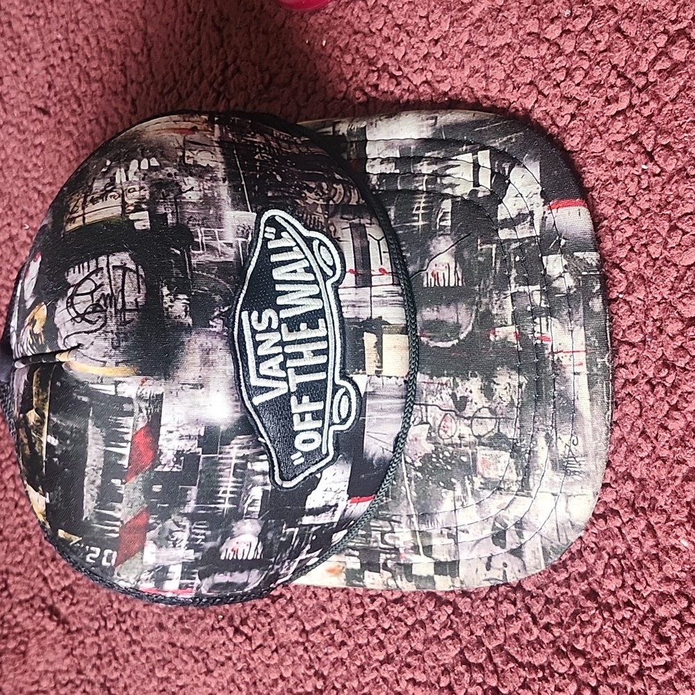 Vans Off the Wall ballcap with adjustable strap and mesh back and side panels